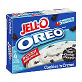 Jell-o Pudding & Pie Filling Instant Oreo Cookies 'n Cream w/Cookie Pieces Left Picture